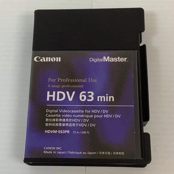 Canon HDV 63min Digital Master Digital Videocassette For HDV/DV Used